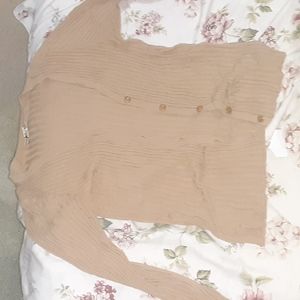 Ann TAYLOR tan cardigan